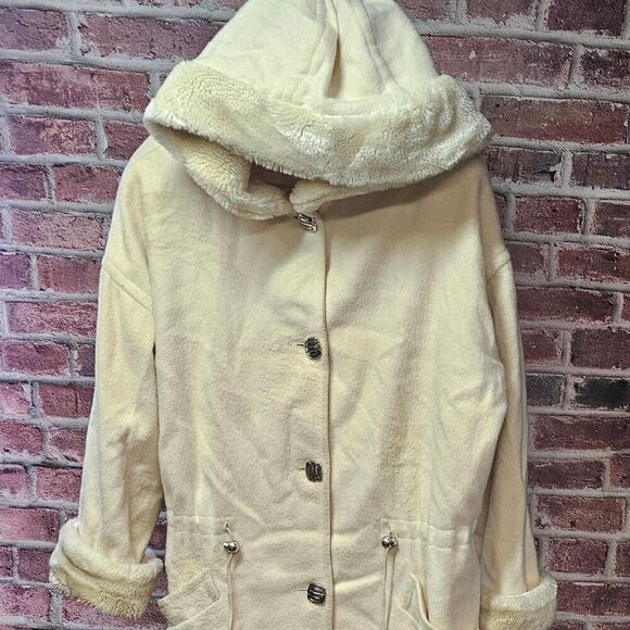 Women's DONNYBROOK Faux Fur Jacket XL VINTAGE - Picture 1 of 6